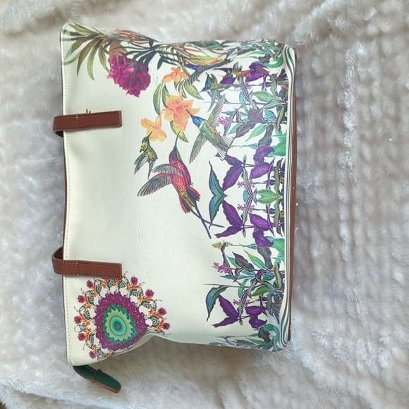 DESIGUAL | Liberty Tropics Hummingbird Leather Tote - Picture 3 of 16